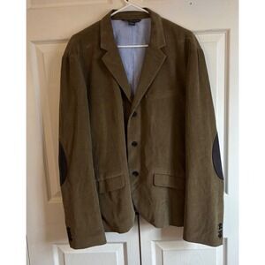 Armani Exchange Mens XL Corduroy Blazer With Brown Elbow Patches Sport Coat